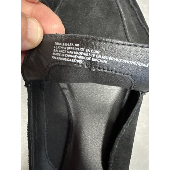 Treasure & Bond Black Leather SUEDE Mule Loafers Slip On Women's Size 9 M - Picture 4 of 7